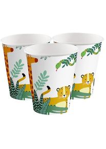 Amscan 8 gobelets Jungle Fest 250 ml