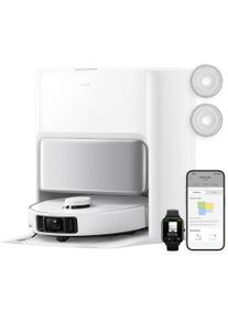 Mova Saugroboter »mit Wischfunktion P50 Pro Ultra, « 19000Pa Saugkraft, Vollautomatische Basisstation, Reinigung bei 75° C in weiß