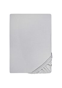 Lenzuolo a pieghe in microfibra interlock jersey grigio argento 90 x 190 - 100 x 200 cm 180 x 200 - 200 x 200 cm