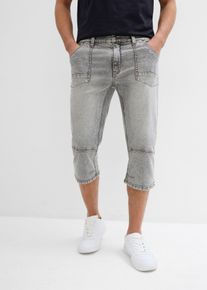 bonprix Regular Fit 3/4-es sztreccsfarmer, Straight, szürke, 44