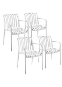 TecTake Sedie da giardino Alcudia, resistenti alle intemperie, impilabili - 406045