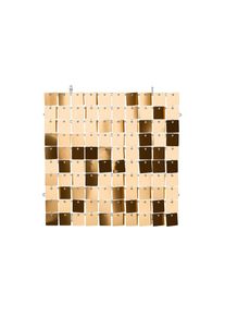 partydeco Pailletten-Hintergrundplatte, quadratisch, kupfer, 30x30 cm (10er Multipack)