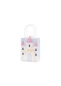 partydeco Geschenktüte Schloss, 14 x 8 x 20 cm, Mix (5er Multipack)