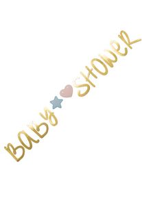 Baby Shower Buchstaben Girlande in Gold Metallic