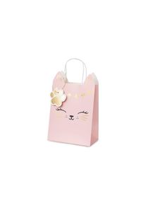 partydeco Katzen-Geschenktasche, mix, 18 x 10,5 x 27,5 cm (5er Multipack)