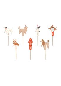 partydeco Muffindekorationen Hunde, 7-9,5 cm, Mix (1 VPE / 7 Stk.) (3er Multipack)