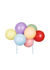 partydeco Ballon-Kuchentopper Regenbogen, Mix, 29 cm (5er Multipack)