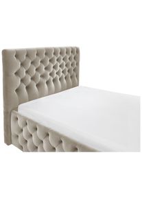 CARRYHOME Polsterbett , Beige , Textil , 140x200 cm , Schlafzimmer, Betten, Polsterbetten