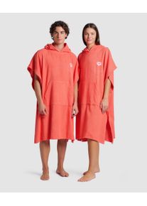 arena Bathrobe - Unisex - Calypso Coral-white - Size: L-XL - arena Cotton Poncho
