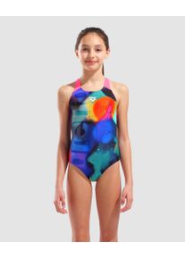 arena Swimsuit - Girls - black-shocking pink - Size: 12-13 - Girls' Swimsuit arena Spray Paint