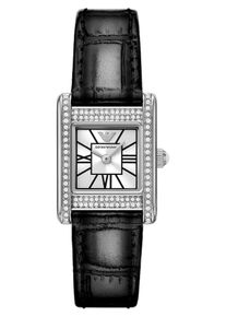 Emporio Armani Dames Analoog horloge zwart / zilver One Size