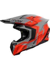 Airoh Twist 3 Dizzy, motocross helmet , color: Matt Neon-Orange/Grey , size: L