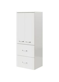 Saphir , Midischrank »Midischrank Serie 3006 Badschrank 50cm,2 Türen,2 Schubladen, Türdämpfer«, 2 Glas-Einlegeböden, Badezimmer-Midischrank 130 cm...
