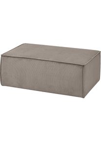 Home Affaire , Hocker &raquo;SHERWOOD, Polsterhocker in 3 Stoffarten verf&uuml;gbar&laquo; passend zur Polster-Serie SHERWOOD , Greige