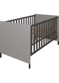 Mäusbacher Mäusbacher , Babybett, Metallfüße, Metallgriffe , kreidegrau/anthrazit