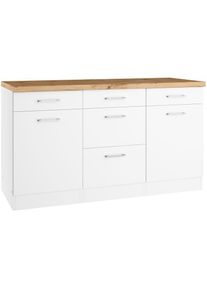 KOCHSTATION , Unterschrank »KS-Milan«, HELD Möbel, Unterschrank 150 cm, matte oder hochglänzende Fronten , weiß