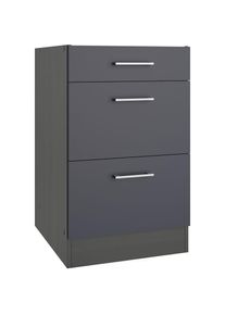 KOCHSTATION , Unterschrank »KS-Milan«, HELD Möbel, Auszugschrank 100 cm, matte oder hochglänzende Fronten , anthrazit