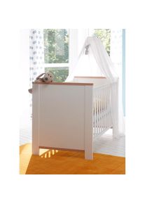 Mäusbacher Mäusbacher , Babybett »Adele«, mit Schlupfsprossen , Weiß/Asteiche