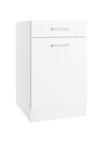 KOCHSTATION , Unterschrank »KS-Milan«, HELD Möbel, Unterschrank 50 cm, matte oder hochglänzende Fronten , weiß
