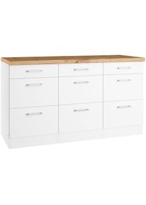 KOCHSTATION , Unterschrank »KS-Milan«, HELD Möbel, Auszugschrank 150 cm, matte oder hochglänzende Fronten , weiß