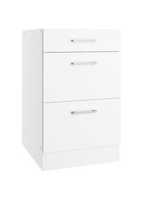 KOCHSTATION , Unterschrank »KS-Milan«, HELD Möbel, Auszugschrank 100 cm, matte oder hochglänzende Fronten , weiß