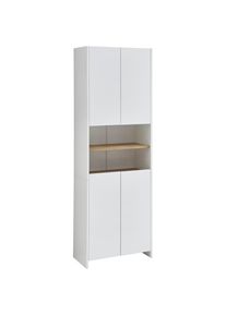 Saphir , Hochschrank »Hochschrank Quickset 100, Badschrank 61,6 cm breit, 4 Türen«, 2 Einlegeböden, 2 offene Fächer, Badezimmer-Hochschrank,...
