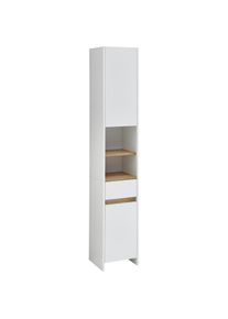 Saphir , Hochschrank »Hochschrank Quickset 100, Badschrank 32,4 cm, 2 Türen und 1 Schublade«, 3 Einlegeböden, 2 offene Fächer,...