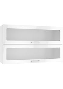 KOCHSTATION , Klapphängeschrank »KS-Milan«, HELD Möbel, Klapphängeschrank 100 cm, matte oder hochglänzende Fronten , weiß Hochglanz
