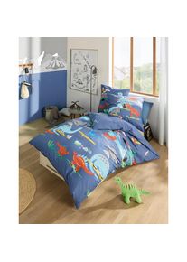 Kaeppel , Kinderbettwäsche »Dinosaurus«, Mit Dinosaurier , blau , B/L: 140 cm x 200 cm