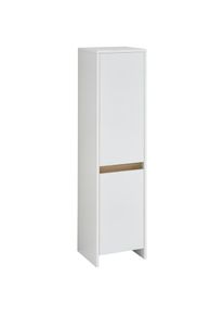 Saphir , Midischrank »Midischrank Quickset 100, Badschrank 32,4 cm breit, 2 Türen«, 2 Einlegeböden, Badezimmer-Midischrank, mit Akzentfuge , Weiß