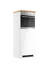 KOCHSTATION , Backofen/Kühlumbauschrank »KS-Milan«, HELD Möbel, Ofen-/Kühlschrankumbau 60 cm, matt oder hochglänzend , weiß