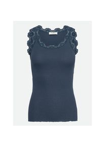 rosemunde , Tanktop »Babette Silk Top«, wunderschöner Vintage-Spitzenbesatz an Ausschnitt und Trägern , insignia blue , XS , XS , Das Top ist ohne...
