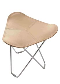 Pampa Flying Goose Tabouret cuero Chrome - Cuir naturel