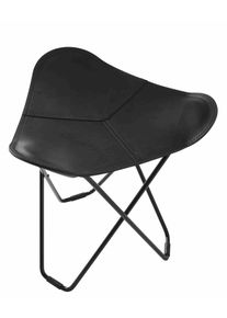 Pampa Flying Goose Tabouret cuero Noir - Cuir noir