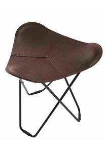 Pampa Flying Goose Tabouret cuero Noir - Cuir chocolat