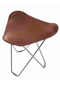 Pampa Flying Goose Tabouret cuero Chrome - Cuir Montana