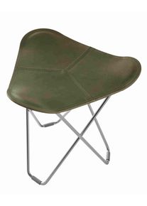 Pampa Flying Goose Tabouret cuero Chrome - Cuir vert herbe