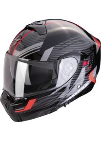 Scorpion EXO-930 EVO Sikon, flip up helmet , color: Black/Silver-Red , size: XS
