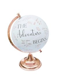 Ginger Ray Globe guest book for weddings