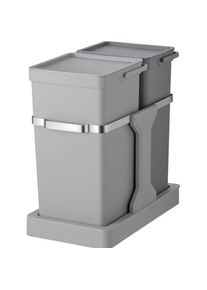EKO Abfalleimer 15+20L Grau Deko Duo Einbau, Abfalleimer, Grau