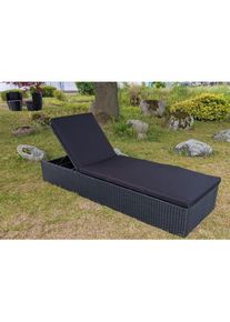 GreenGarden, Liegestuhl, 58456 Premium Rattan Sonnenliege?Mallorca mit Auflage