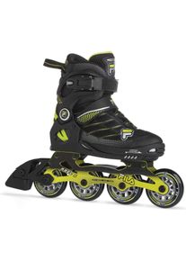 Fila, Mädchen, Rollschuhe, FS Rol WIZY ALU Black/lime M 32-35 (32, 33, 34, 35), Schwarz