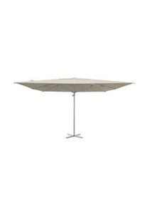 METRO PROFESSIONAL Sombrilla cuadrada, aluminio, 4 x 4 m, repelente al agua, humus/platino