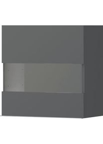 Places of Style Hängevitrine »Onyx« (B/H/T): 55,4/55,7/27cm in grau, Größe B/H/T: 55,4 cm x 55,7 cm x 27 cm