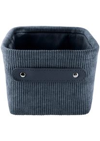 Kleine Wolke Aufbewahrungskorb »Bedford« in blau, Größe B/H/T: 17 cm x 11,5 cm x 22 cm