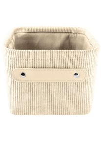 Kleine Wolke Aufbewahrungskorb »Bedford« in beige, Größe B/H/T: 17 cm x 11,5 cm x 22 cm