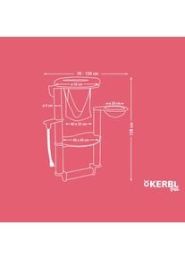 Kerbl Pet Rascador de pared Dolomit Grappa Pro, color topo para gatos