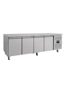 Mesa refrigerada de 4 puertas, acero inoxidable, refrigeración por aire, 85 x 223 x 60 cm, 398 W, 600mm profundidad, EASYLINE, 449L, 10581 Vaiotec