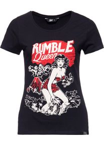 Queen Kerosin Rumble Queen, t-shirt vrouwen , kleur: zwart , maat: XS