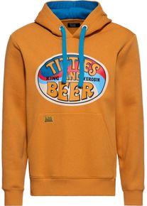 King Kerosin Titties and Beer, hoodie , color: Light Brown/Blue , size: XXL